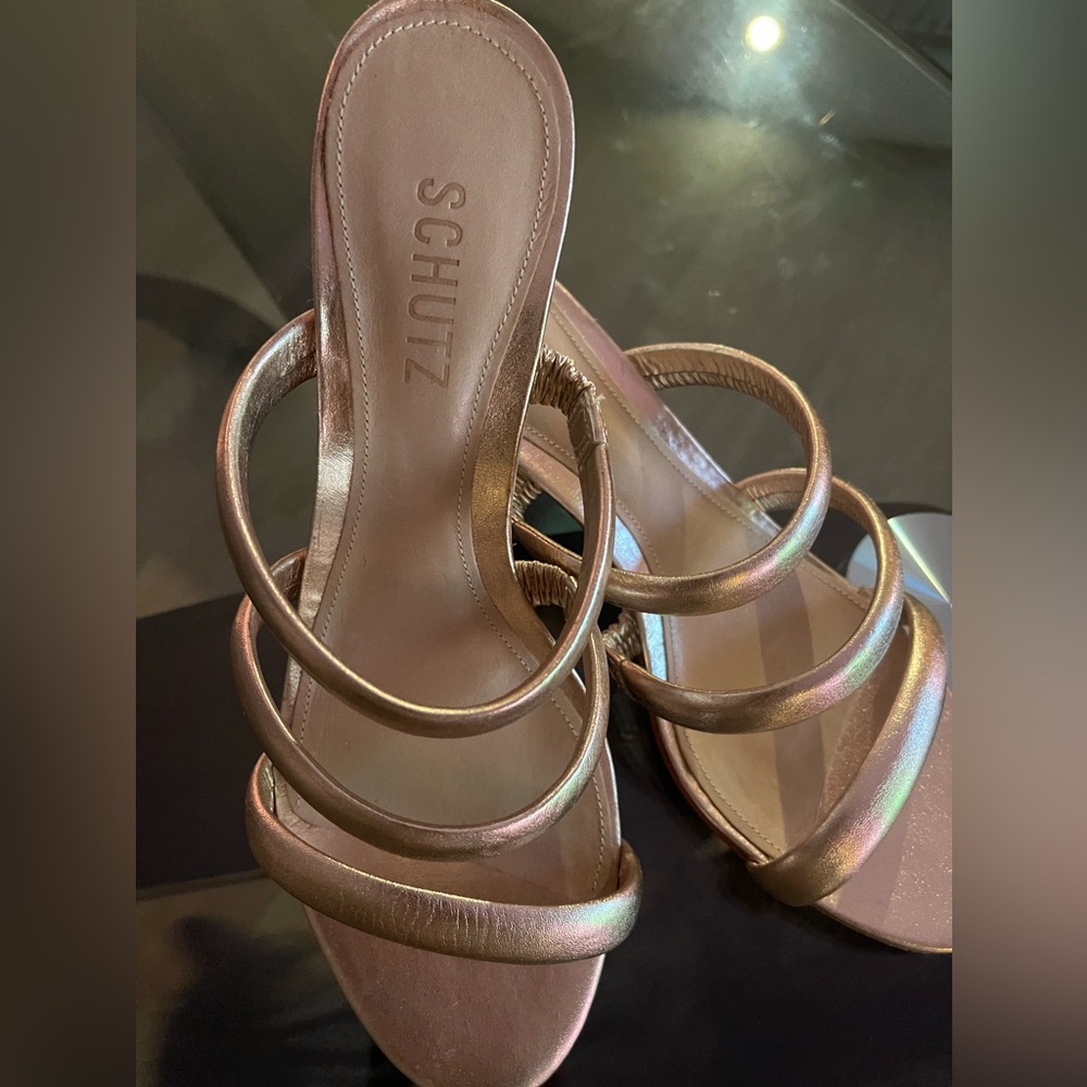 Schutz Metallic Sandals